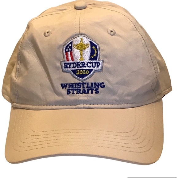 AHEAD PGA 2020 Ryder Cup at Whistling Straits Tan Adjustable Golf Cap - Picture 1 of 15